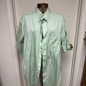 croft & barrow Mint Green Short Sleeve Button-Up Shirt